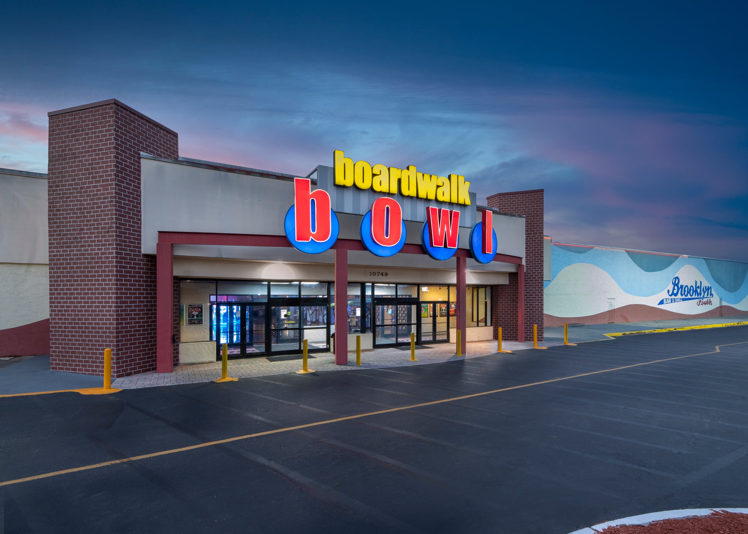 Boardwalk Bowling Front View Twilight